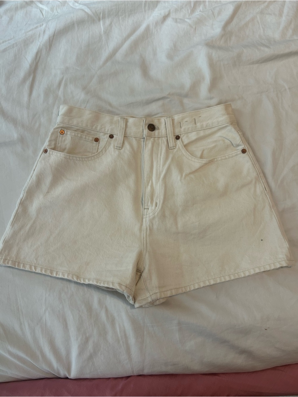 Madewell Canvas  Mom Jean Shorts